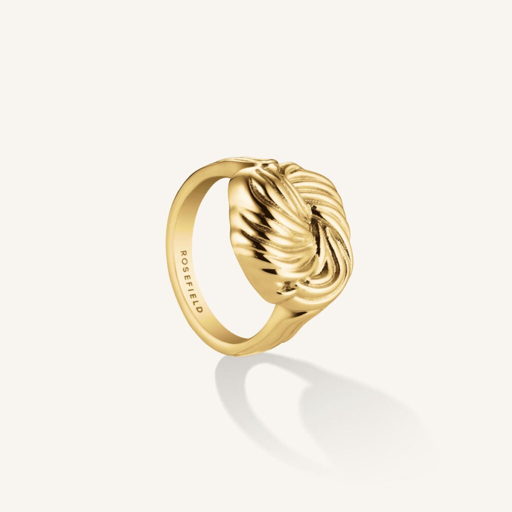 Rosefield Knot ring – goudkleurig – productfoto 1