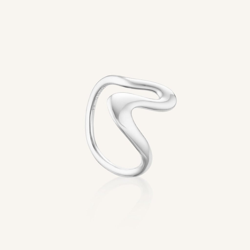 Rosefield Wave ring – goudkleurig / zilverkleurig – productfoto 2