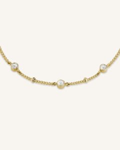 Rosefield Crystal armband – goudkleurig – productfoto 2