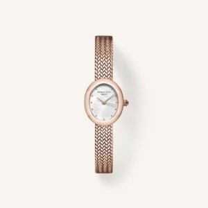Rosefield Mini Oval horloge – roségoudkleurig – productfoto 1