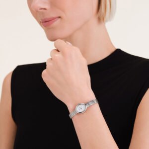 Rosefield Mini Oval horloge – zilverkleurig – productfoto 2
