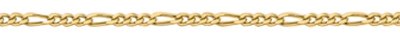 55-60cm Vergulde Figaro Ketting