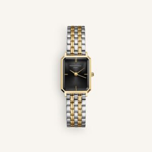Rosefield Octagon XS Black Duotone horloge – bicolor / goudkleurig / zwart – productfoto 1