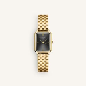 Rosefield Octagon XS Black horloge – goudkleurig / zwart – productfoto 1