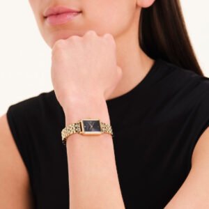 Rosefield Octagon XS Black horloge – goudkleurig / zwart – productfoto 2
