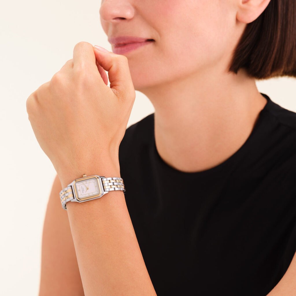 Rosefield Ivy White Duotone horloge – bicolor – productfoto 2