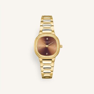 Rosefield Gaia XS Brown horloge – goudkleurig – productfoto 1