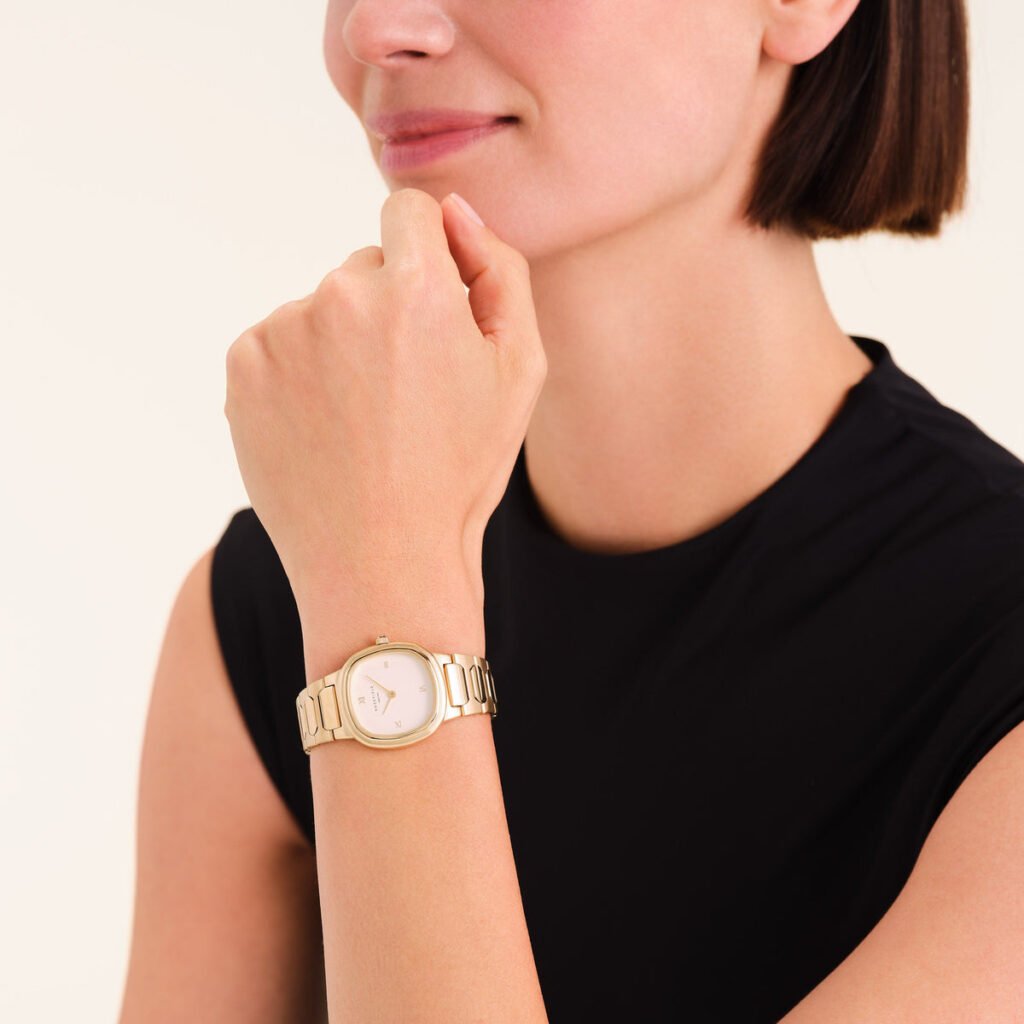 Rosefield Gaia horloge – goudkleurig – productfoto 2
