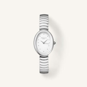 Rosefield Ovale horloge – zilverkleurig – productfoto 1