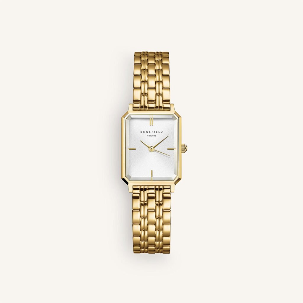 Rosefield Octagon XS horloge – goudkleurig – productfoto 1