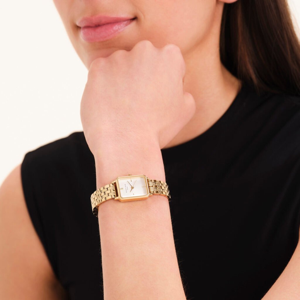Rosefield Octagon XS horloge – goudkleurig – productfoto 2