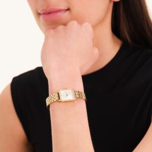 Rosefield Octagon XS horloge – goudkleurig – productfoto 2