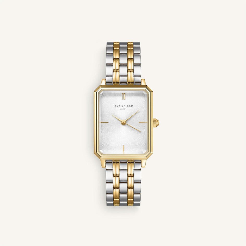 Rosefield Octagon Duotone horloge – bicolor / goudkleurig / zilverkleurig – productfoto 1
