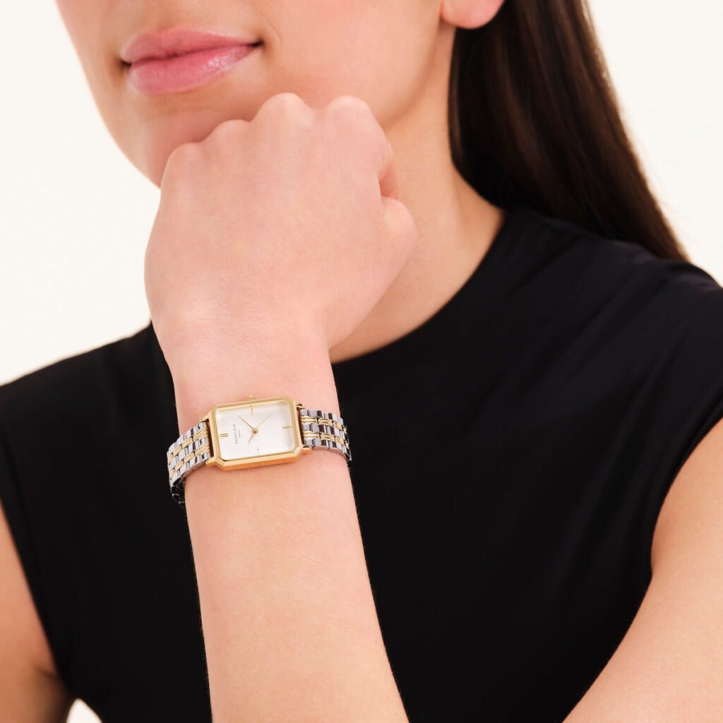 Rosefield Octagon Duotone horloge – bicolor / goudkleurig / zilverkleurig – productfoto 2