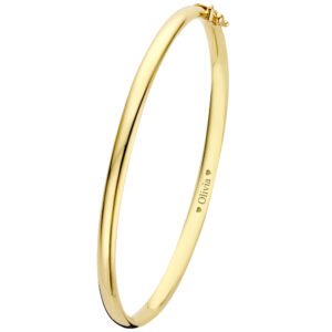 Names4ever GSA05 gouden slavenarmband met zilveren kern, 4 mm