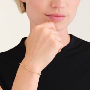 Rosefield Anchor armband – 14 karaat goud – productfoto 2