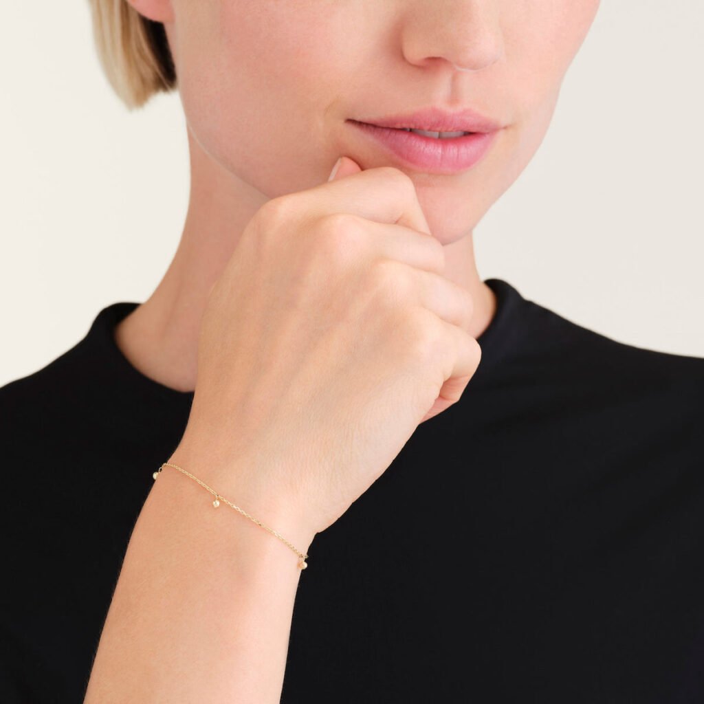 Rosefield Sphere Chain armband – 14 karaat goud | FBBBG-F085 – productfoto