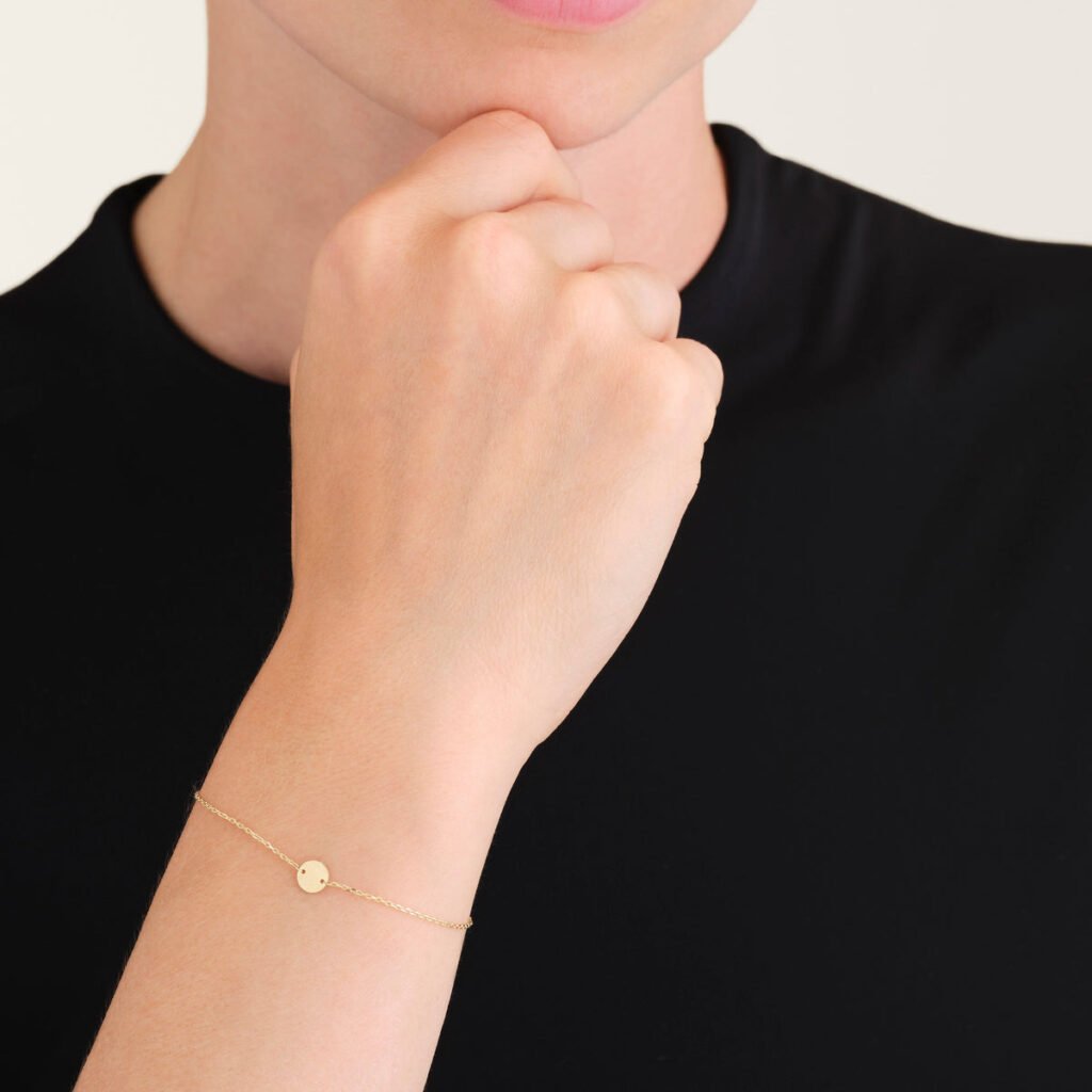 Rosefield Coin armband – 14 karaat goud – productfoto 2