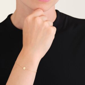Rosefield Coin armband – 14 karaat goud – productfoto 2