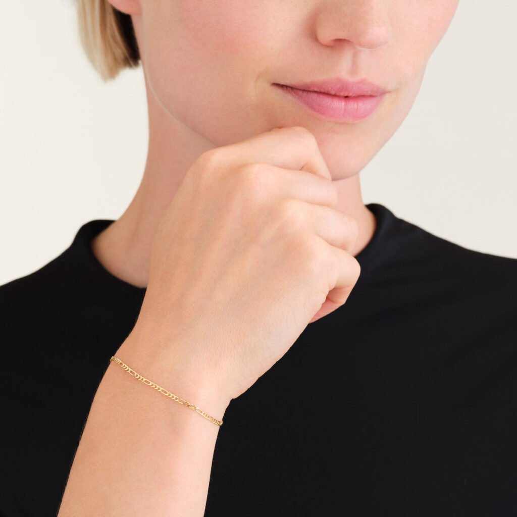 Rosefield Figaro armband – 14 karaat goud – productfoto 2