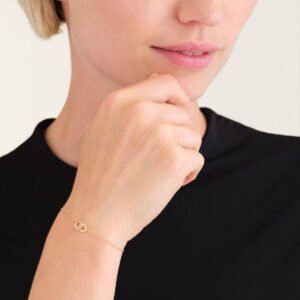 Rosefield Duo armband – 14 karaat goud – productfoto 2