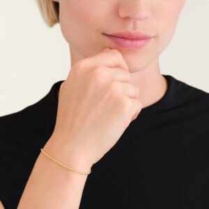 Rosefield Venetian Chain armband – 14 karaat goud – productfoto 2