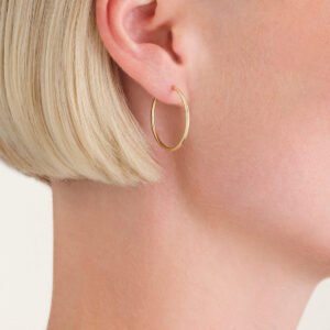 Rosefield oorring oorbellen – 14 karaat goud – productfoto 2