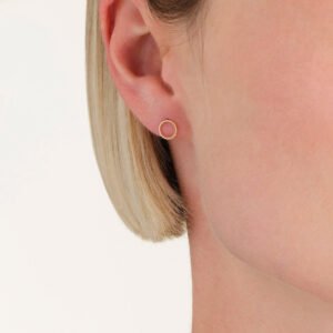 Rosefield Twisted Oorknopjes – 14 karaat goud | FECEG-F012 – productfoto