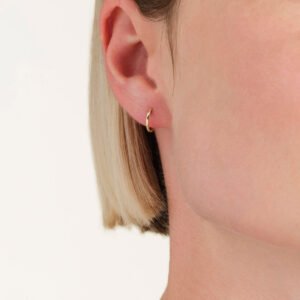Rosefield Twisted oorringen – 14 karaat goud | FEDHG-F009 – productfoto