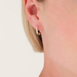 Rosefield Fine oorringen – 14 karaat goud – productfoto 2