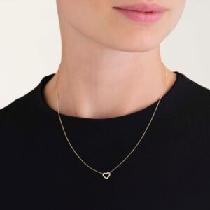 Rosefield Heart ketting – 14 karaat goud | FNHHG-F122 – productfoto