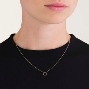 Rosefield Hallow Coin ketting – 14 karaat goud – productfoto 2