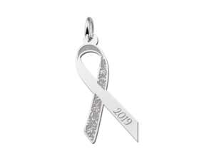 Pink Ribbon hanger met bloemen — afbeelding 1