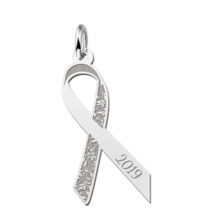 Pink Ribbon hanger met bloemen — afbeelding 1
