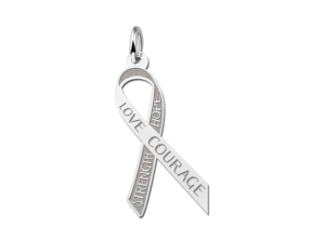 Pink Ribbon hanger met gravure — afbeelding 1