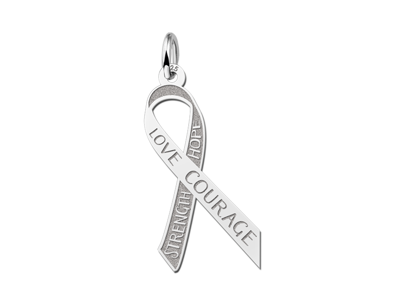 Pink Ribbon hanger met gravure — afbeelding 1