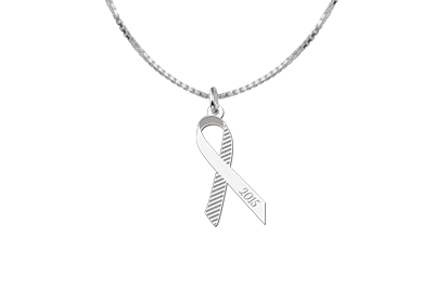 Pink Ribbon hanger met streepjes — afbeelding 2