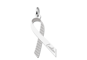 Pink Ribbon hanger met streepjes — afbeelding 1