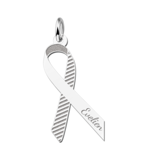 Pink Ribbon hanger met streepjes — afbeelding 1