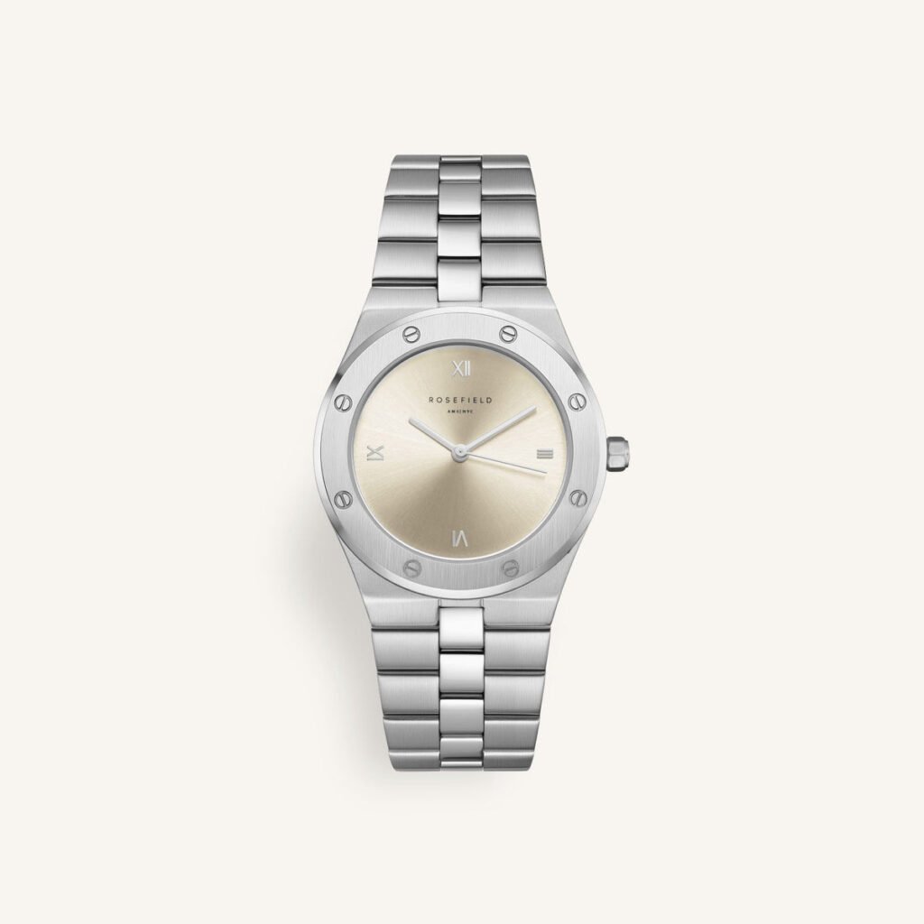 Rosefield Rose horloge – zilverkleurig – productfoto 1
