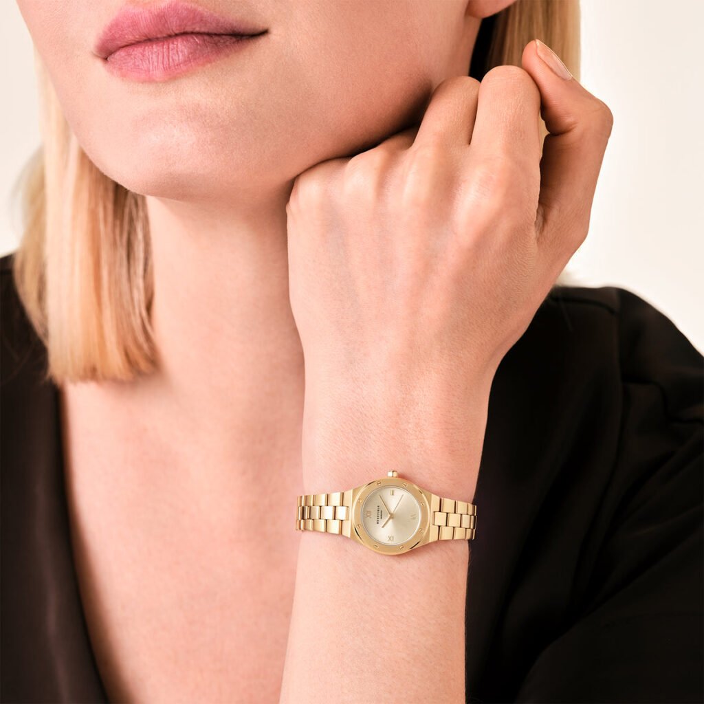 Rosefield Rose XS horloge – goudkleurig – productfoto 2
