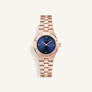 Rosefield Rose XS Navy horloge – roségoudkleurig – productfoto 1