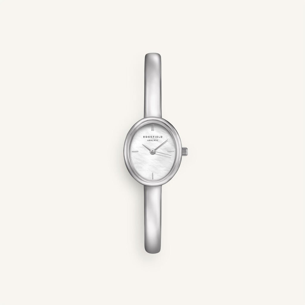 Rosefield Bangle S horloge – zilverkleurig – productfoto 1