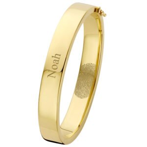 Names4ever GSA04 gouden slavenarmband met zilveren kern, 10 mm