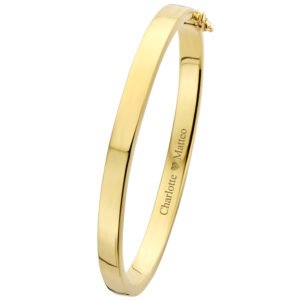 Names4ever GSA02 gouden slavenarmband met zilveren kern, 6 mm