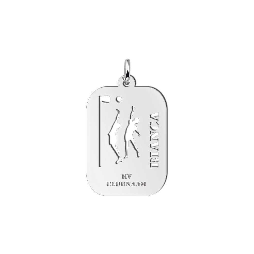 Sportbedel zilver korfbal — afbeelding 1