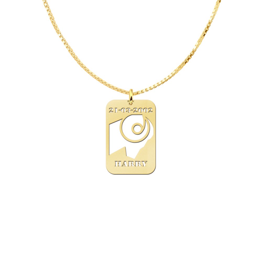 Gouden sterrenbeeldhanger Ram 28,5 × 19 mm GHS037 — foto 2