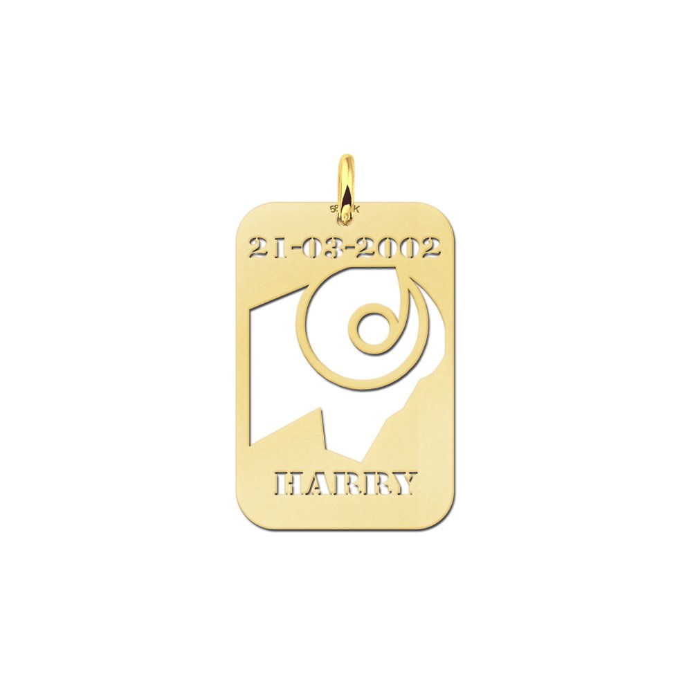 Gouden sterrenbeeldhanger Ram 28,5 × 19 mm GHS037 — foto 1
