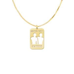 Gouden sterrenbeeldhanger Tweelingen 28,5 × 19 mm GHS039 — foto 2