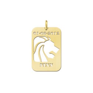 Gouden sterrenbeeldhanger Leeuw 28,5 × 19 mm GHS041 — foto 1